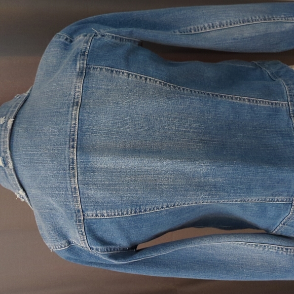 Distressed jean jacket - perfect for layering! - Picture 3 of 3